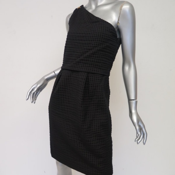 Chloe Dress Black Striped Cotton-Blend - Picture 3 of 6